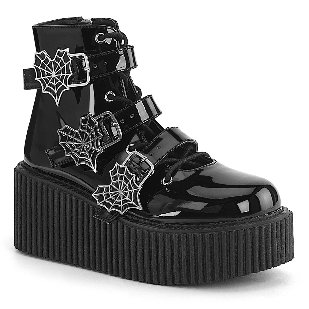DEMONIA Creeper260 Spider  Buckle Shiny Creepers OtherWorld Shoes