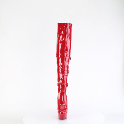 red over the knee boots - Pleaser Delight-3018