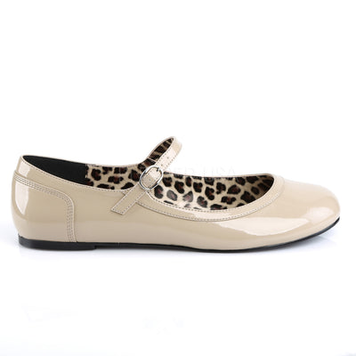 Anna Ballet Plus Size Cheetah Pattern Cream Flats