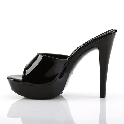 Cocktail Shiny Black Mules Cocktail-501