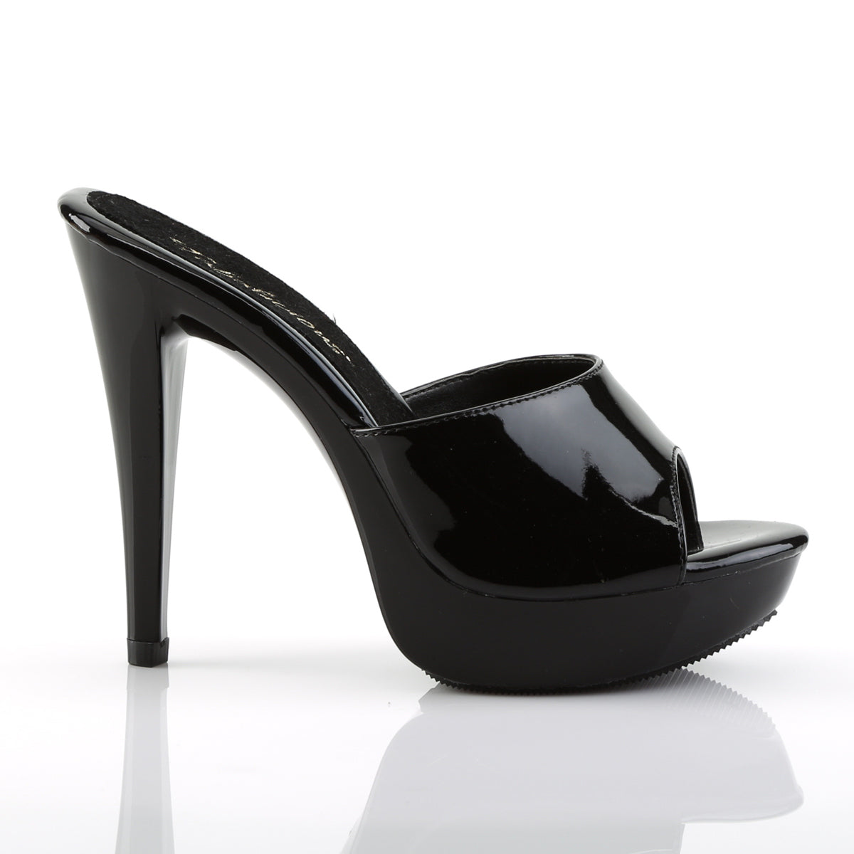 Cocktail Shiny Black Mules Cocktail-501