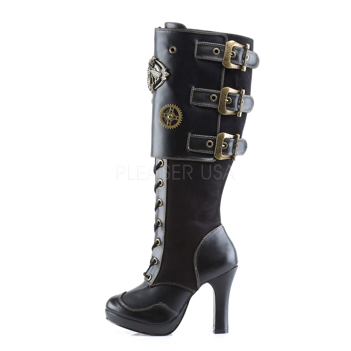 steampunk knee high boots