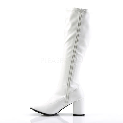 White PU Gogo Boots