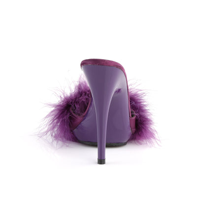 Sexy Marabou Purple Slides