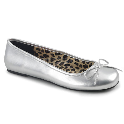large size silver flats