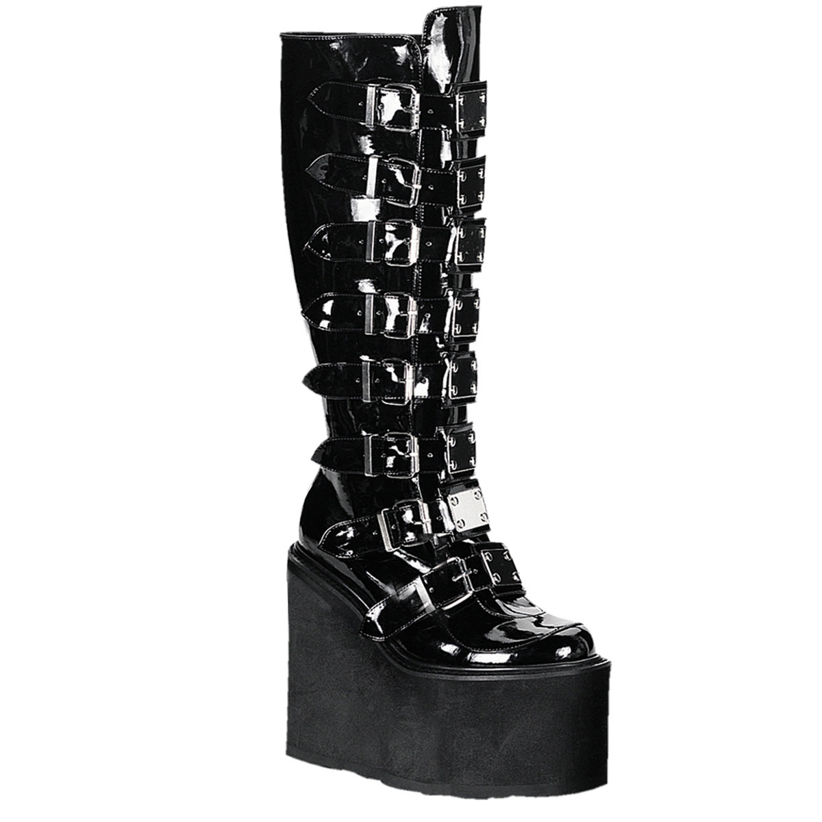 Demonia Swing-815 Cyber Rogue Boots Black PA OtherWorld Shoes