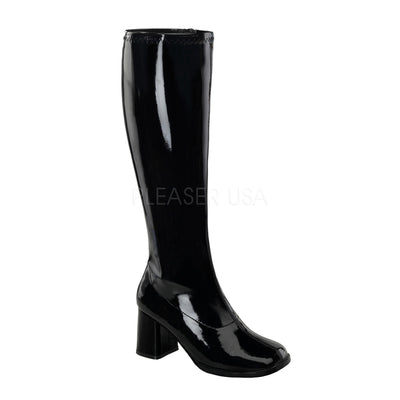 wide calf black gogo boots