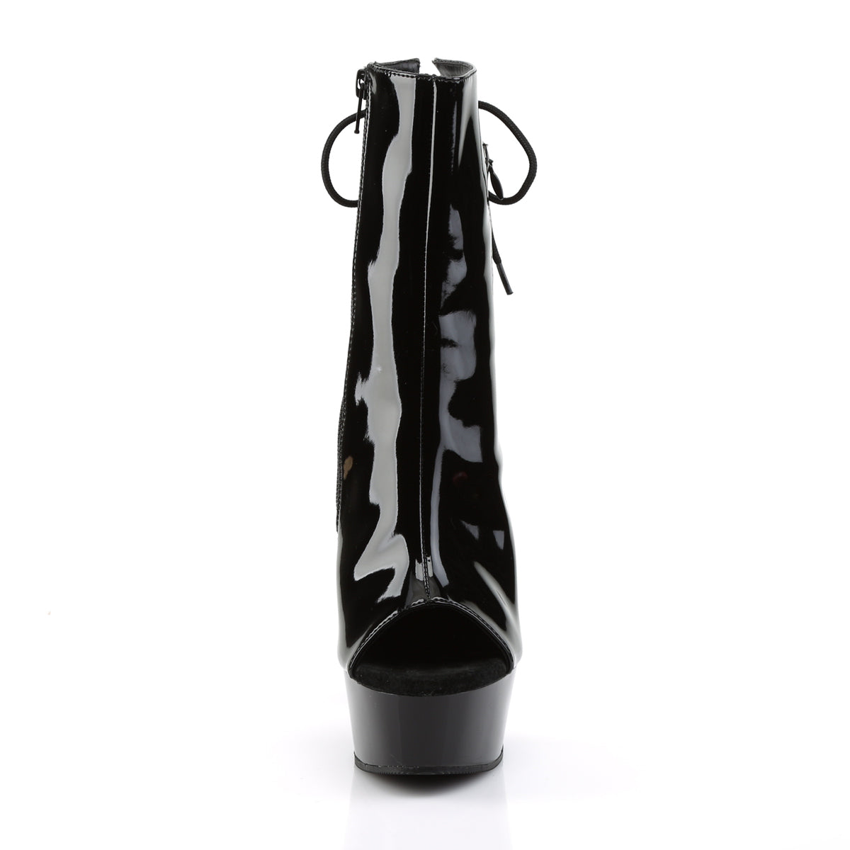 Open toe Pole Dancer Boots Delight-1018 Black PA