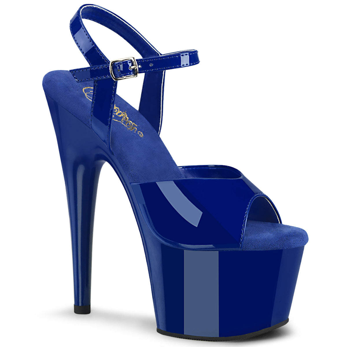 Platform Heels Platform Blue Sandals Pleaser Adore-709 Blue Pole