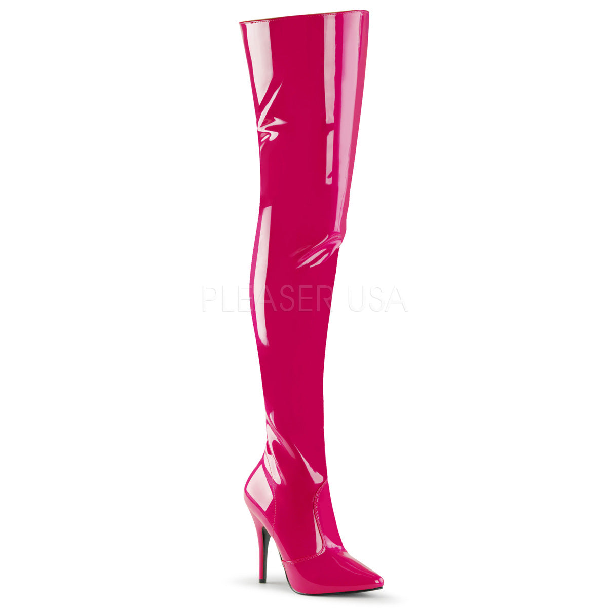 Thigh high pink on sale boots