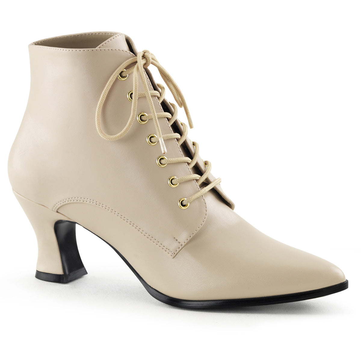 Victorian Ankle Boots Cream