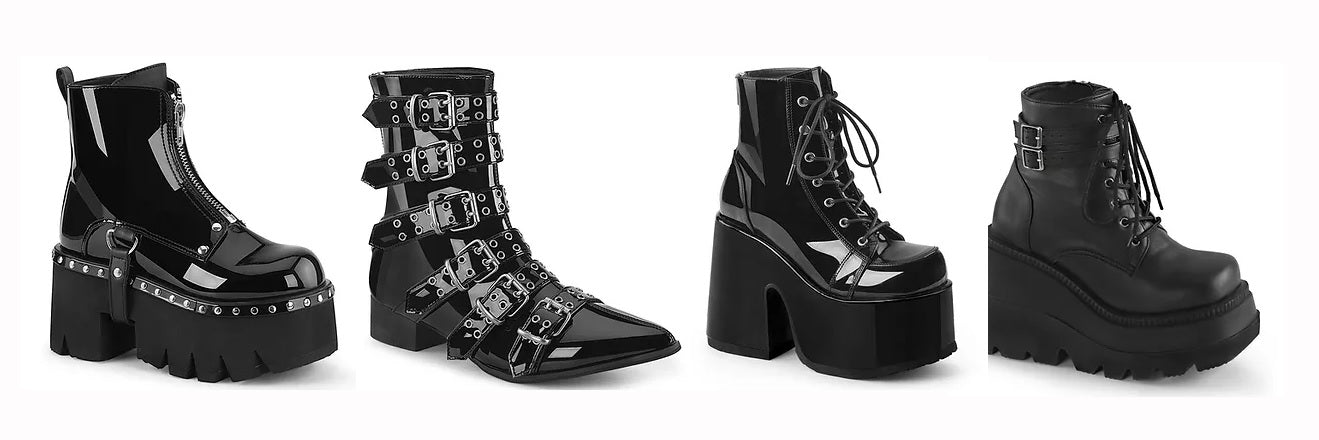 Goth boots and shoes