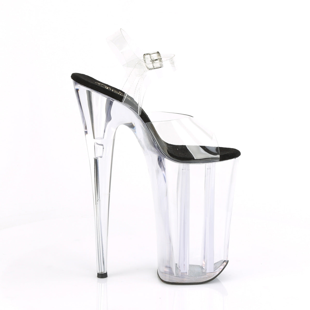 10 inch heels black clear beyond-008