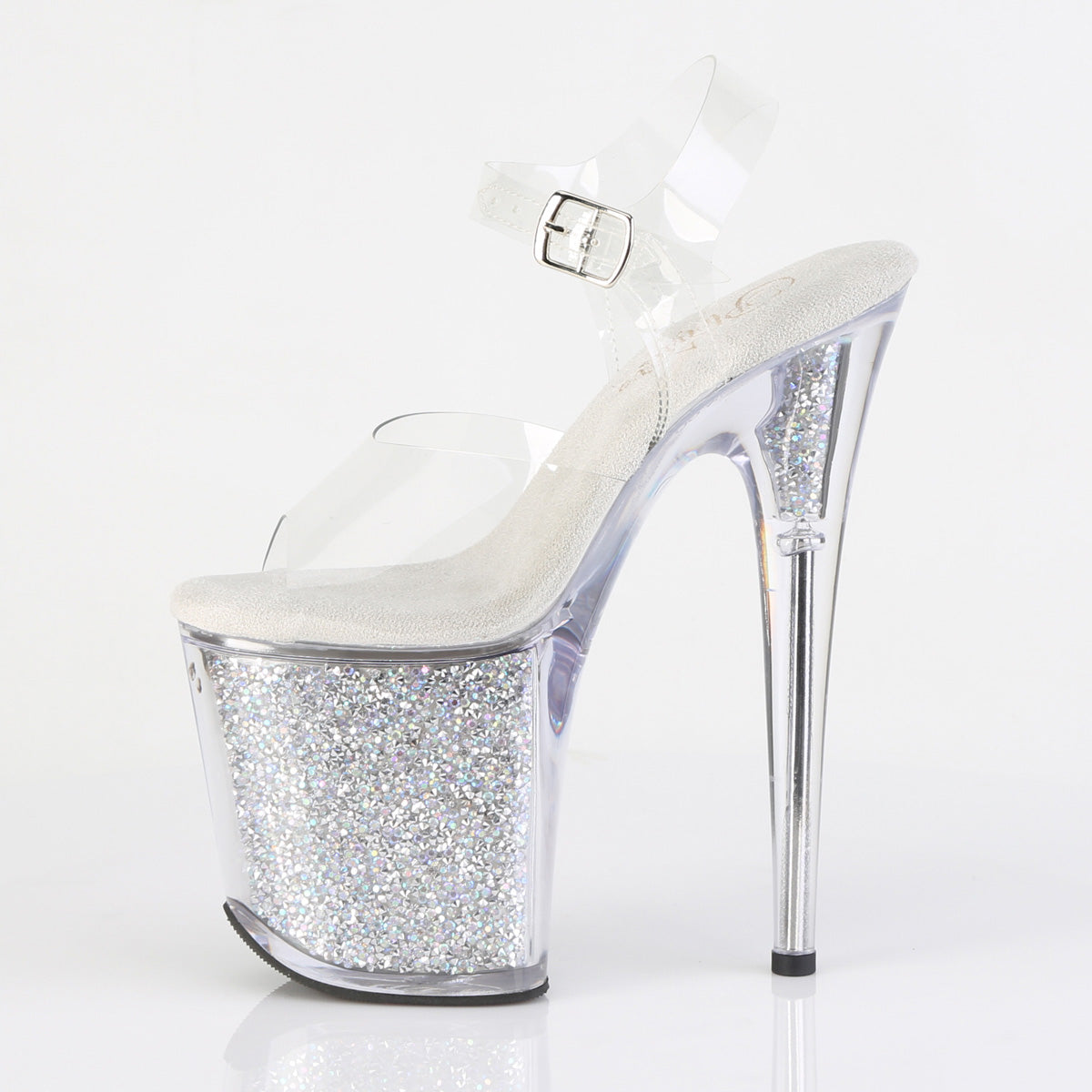 8 inch rhinestone stripper heels flamingo-808rsi