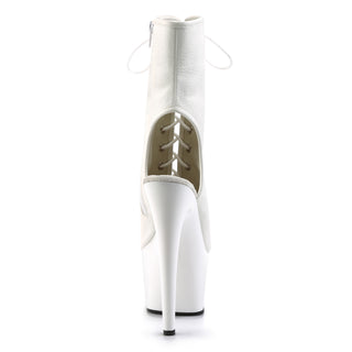 Adore-1016 White Matte Open Toe & Heel Platform Boots
