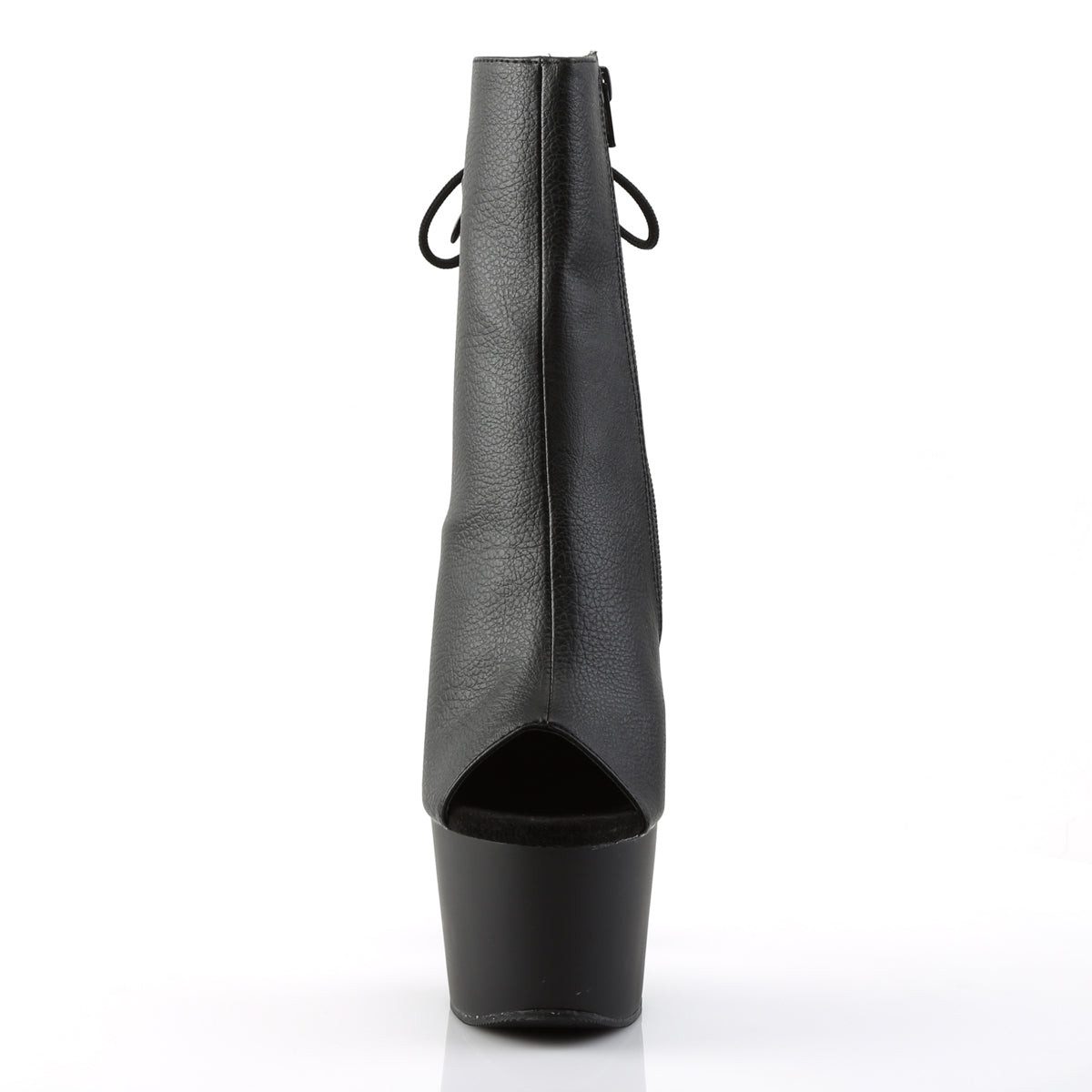 Pleaser Adore-1018 Black Matte Open Toe & Heel Boots