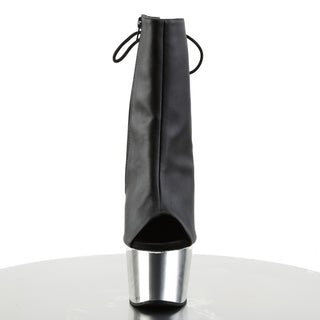 Adore-1018 Silver Chrome Open Toe & Heel Boots