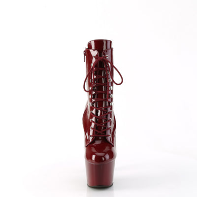 Sexy Devil 7 Inch Burgundy Patent Ankle Boots