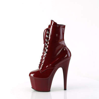 Sexy Devil 7 Inch Burgundy Patent Ankle Boots