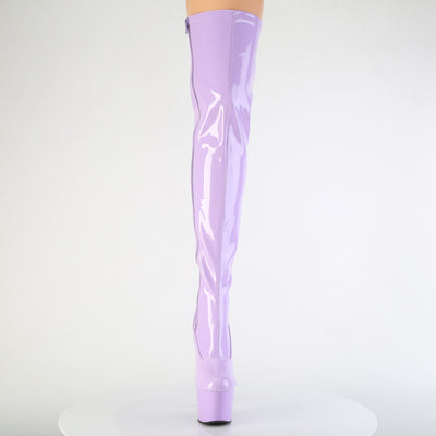 Adore-3000 Thigh High Platform Boots Lavender