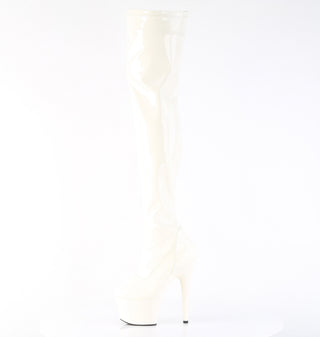 Adore-3000 Off-White Thigh-High Platform Boots