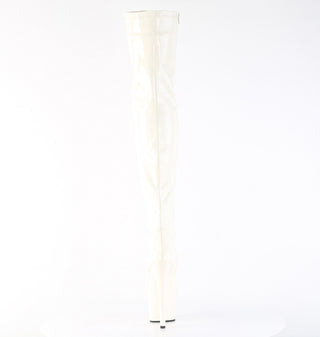 Adore-3000 Off-White Thigh-High Platform Boots