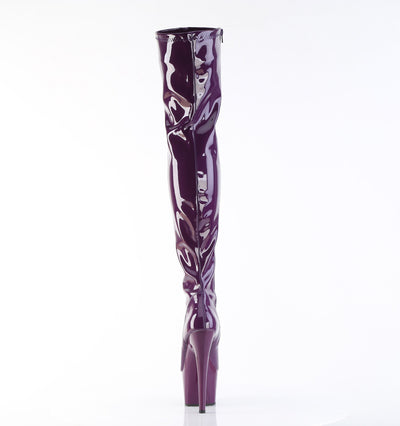 Pleaser Adore-3000 Purple Thigh-High Platform Boots