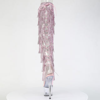 Rhinestone Fringes Over The Knee Boots ADORE-3019C-RSF Pink