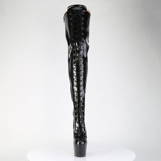 Adore-3020GP Black Sparkle Goddess Platform Thigh High Boots