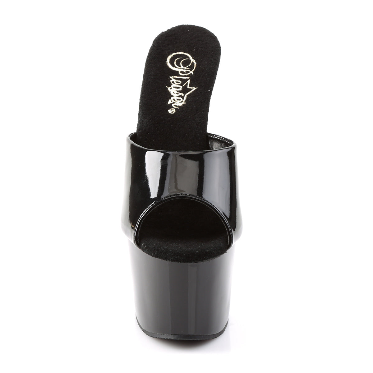Pleaser Adore-701 Black Patent Platform Sandals