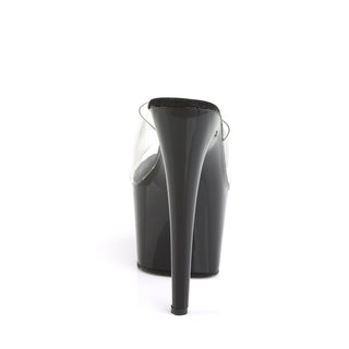 Adore-701 Clear Black Platform Sandals