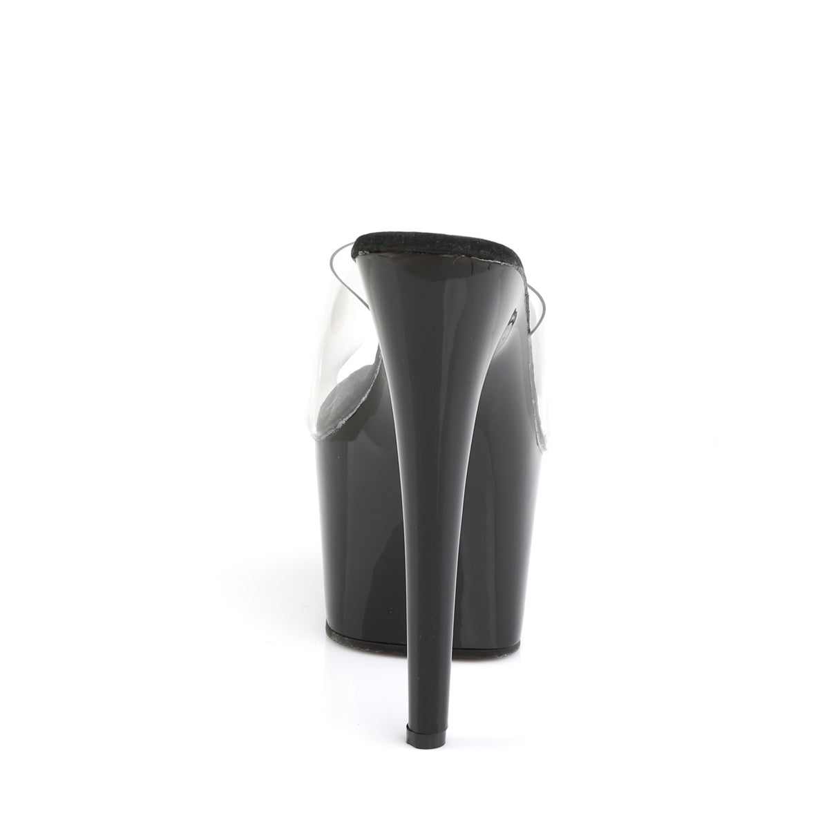 Pleaser Adore-701 Clear Black Platform Heels