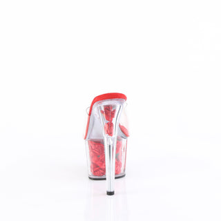 Adore-701FL Red Flower Filled Platform Slides