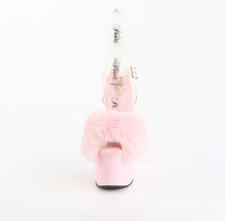 Adore-708FUR Baby Pink Fur Platform Sandals