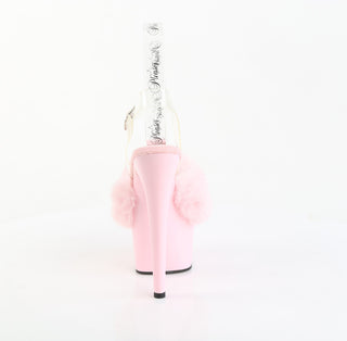 Adore-708FUR Baby Pink Fur Platform Sandals