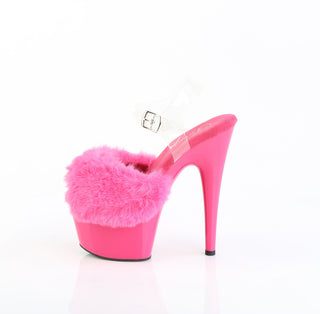Adore-708FUR Fluffy Fuchsia Fur Platform Sandals