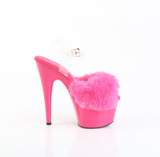 Adore-708FUR Fluffy Fuchsia Fur Platform Sandals