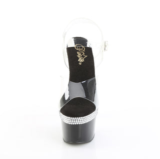 Adore-708MLS Rhinestone Black Platform Sandals