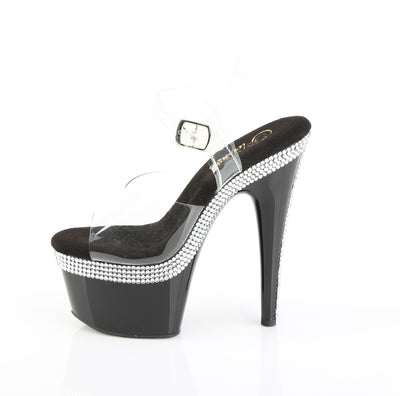 Adore-708MLS Rhinestone Black Platform Sandals