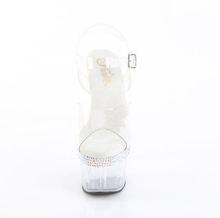 Adore-708MLS Rhinestone Clear Platform Sandals
