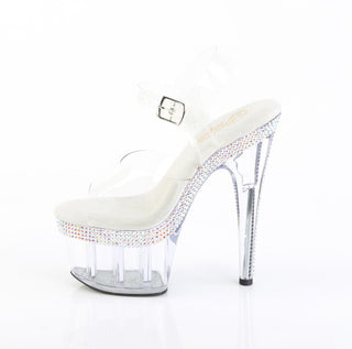 Adore-708MLS Rhinestone Clear Platform Sandals
