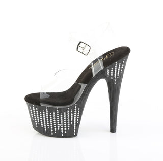 Adore-708WFRS Rhinestone Waterfall Pattern Platform Heels