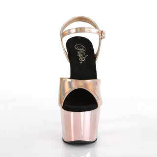 Adore-709HGCH Gold Hologram Chrome Platform Heels
