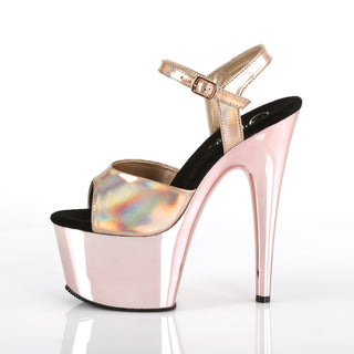 Adore-709HGCH Gold Hologram Chrome Platform Heels