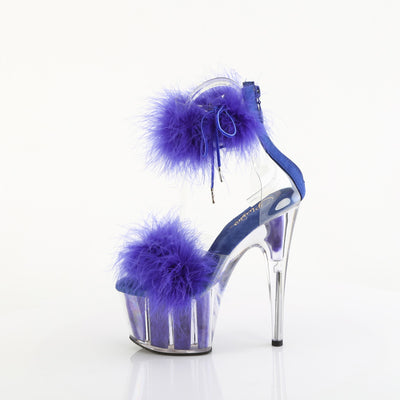Ankle Cuff Sexy Fur Sandals Blue (Pleaser ADORE-724F)