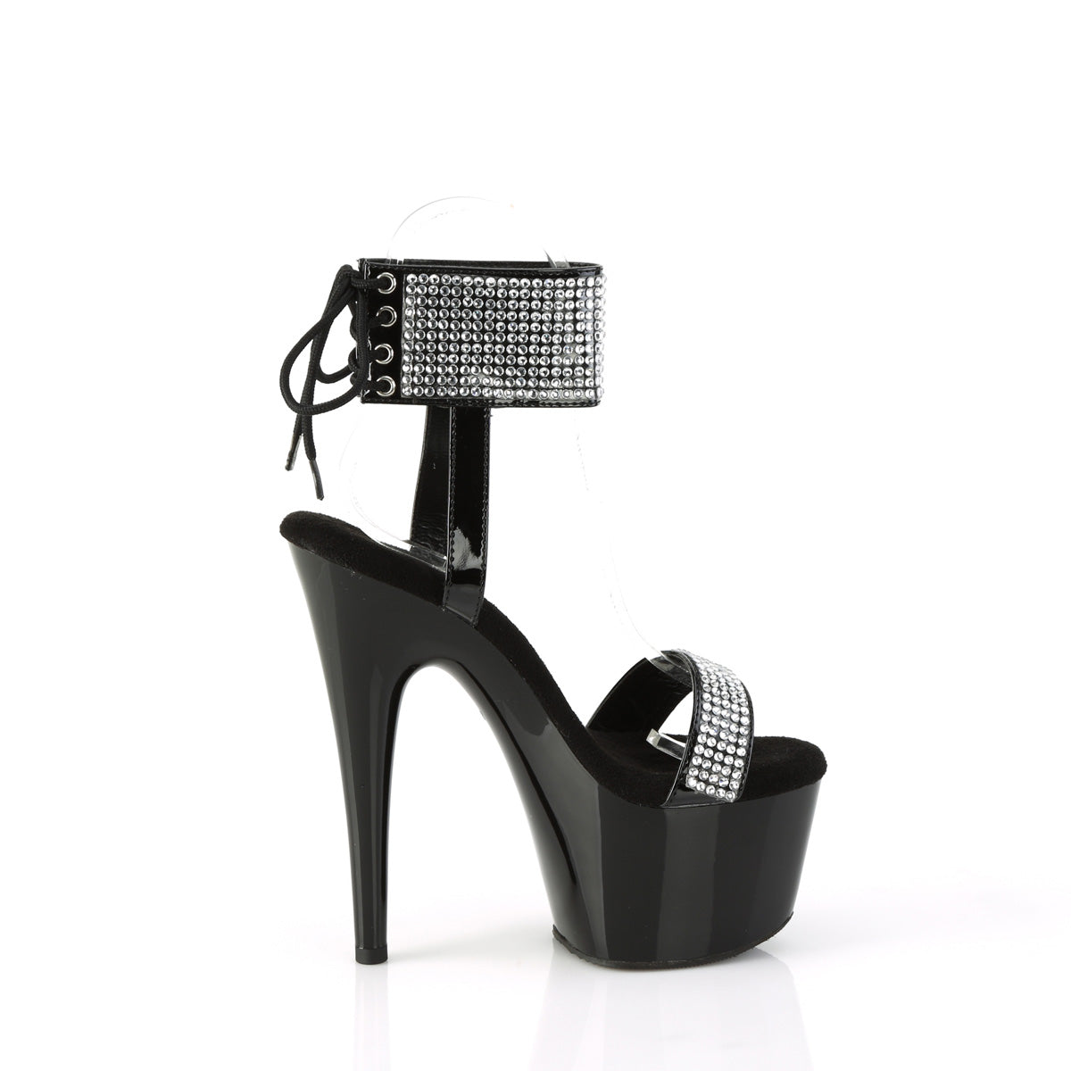 Pleaser Adore-770 Rhinestone Ankle Strap Sandals