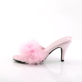 Amour-03 Pink Marabou Mules