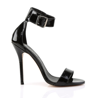 .Amuse-10 Black Patent Closed Back Heels