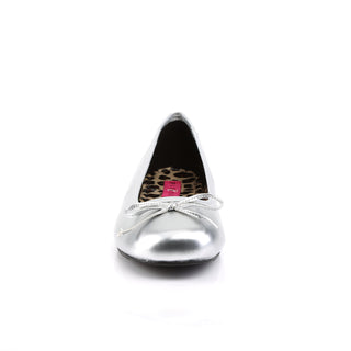 Anna-01 Silver Plus Size Ballet Flats (US 9-16)