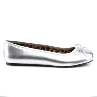Anna-01 Silver Plus Size Ballet Flats (US 9-16)